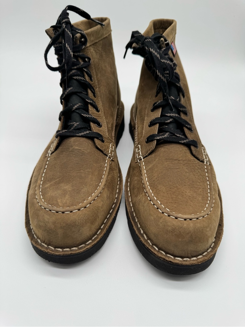 Danner Moc Toe Work Boots Brown Leather Lace Up USA Made Heritage Outdoor Boots - Picture 5 of 11